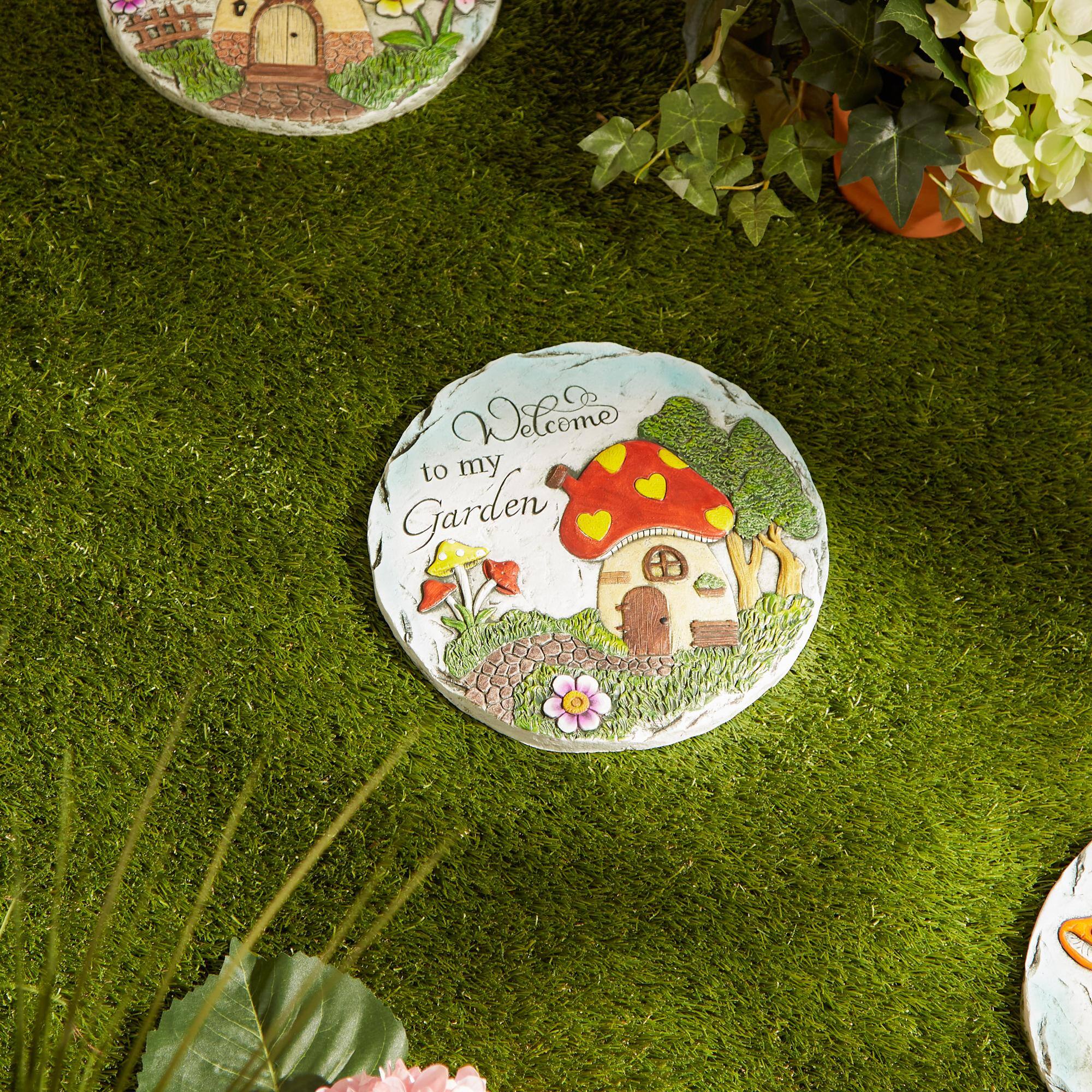 9.75" Welcome To My Garden Stepping Stone